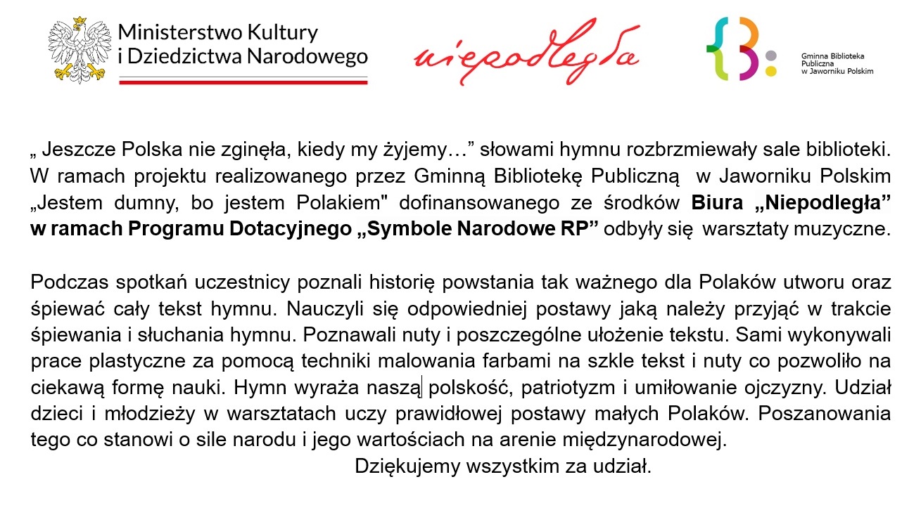 Read more about the article ,,Jeszcze Polska nie zginęła…”- warsztaty muzyczne